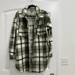 Berkley Jensen Green and White Plaid Jacket